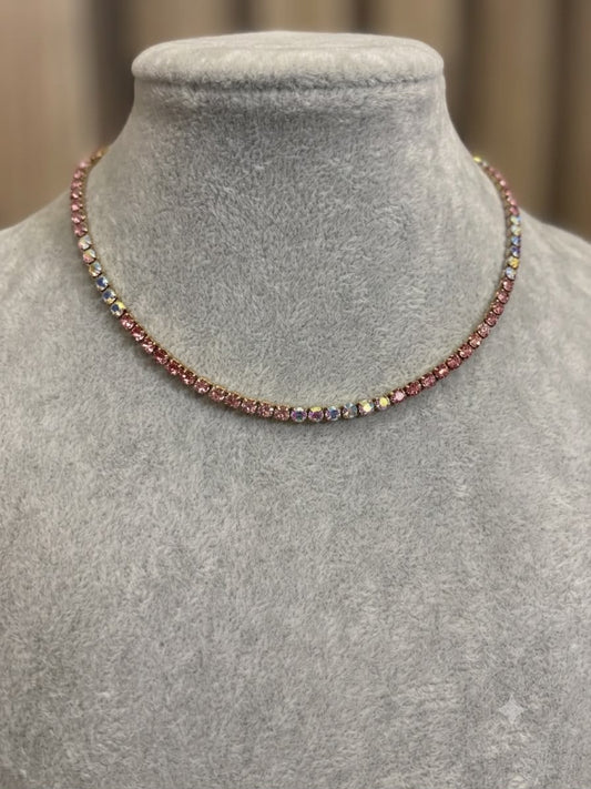 Collana Tennis Pink