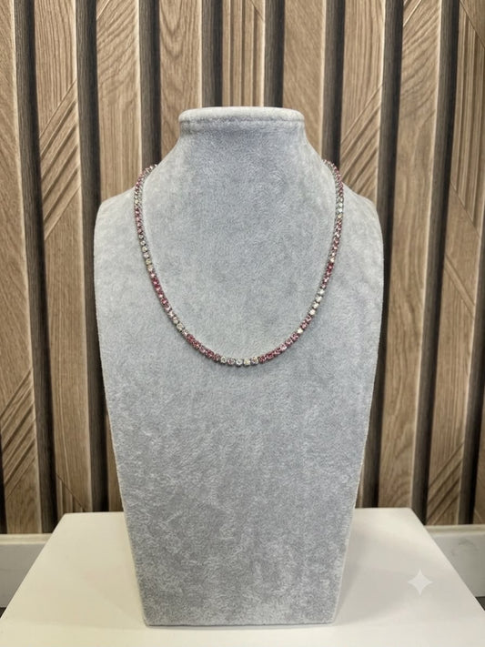Collana Tennis Pink