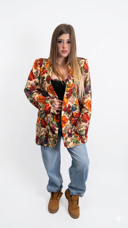 Giacca Flower Curvy