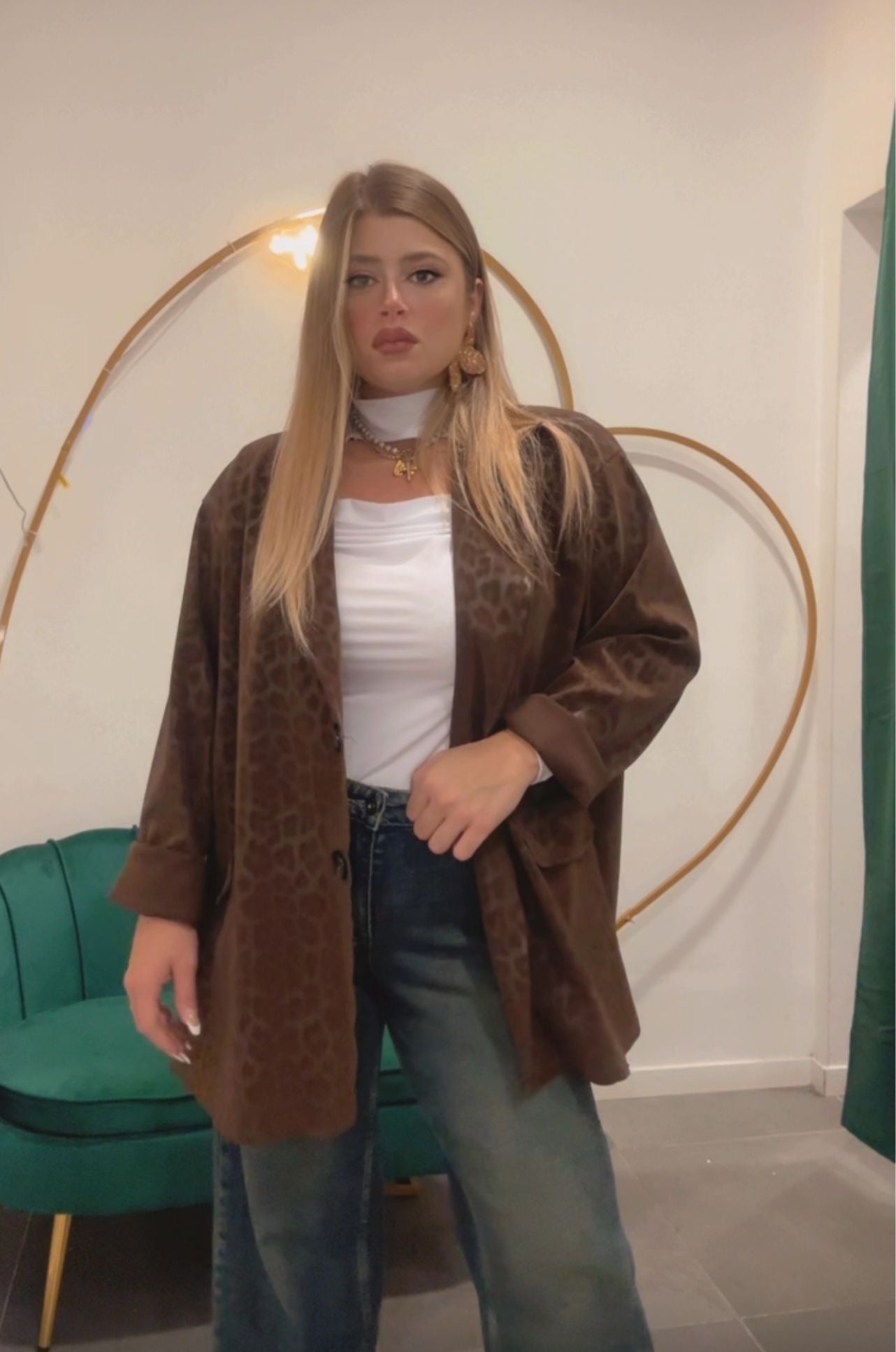 Giacca Leopard Curvy