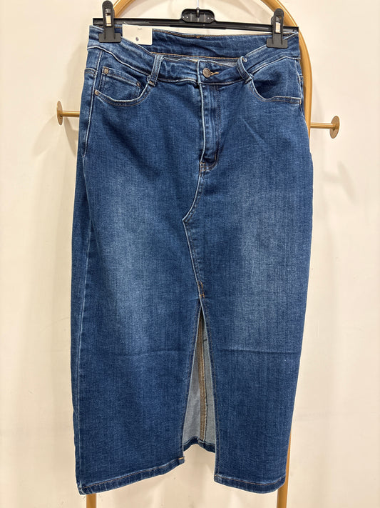 Gonna di jeans con spacco