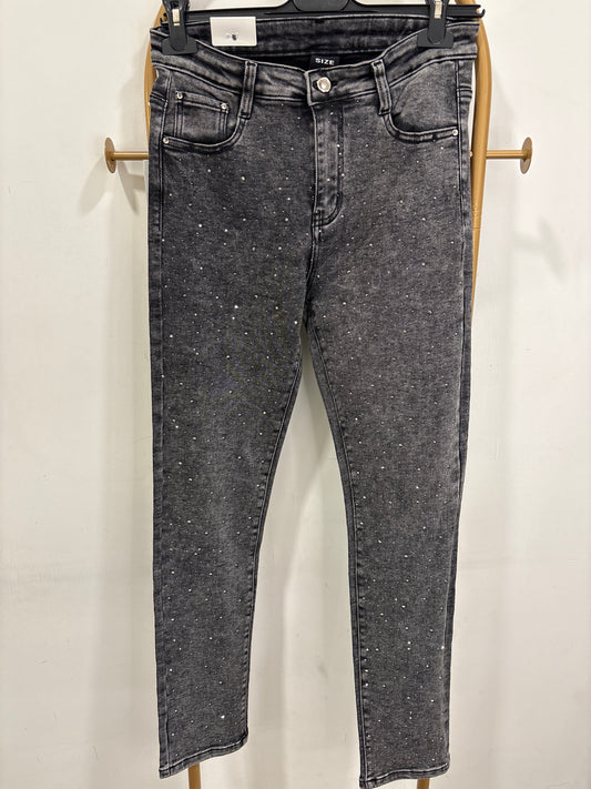 Jeans shine black curvy