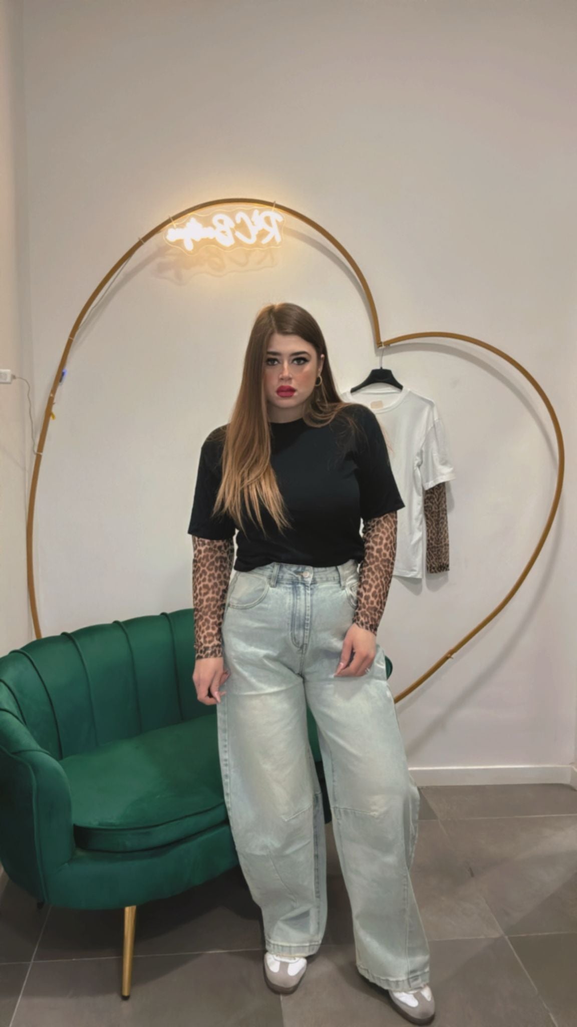 t-shirt manicotti leopard