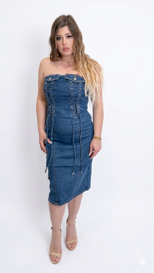 Vestito Denim Slim